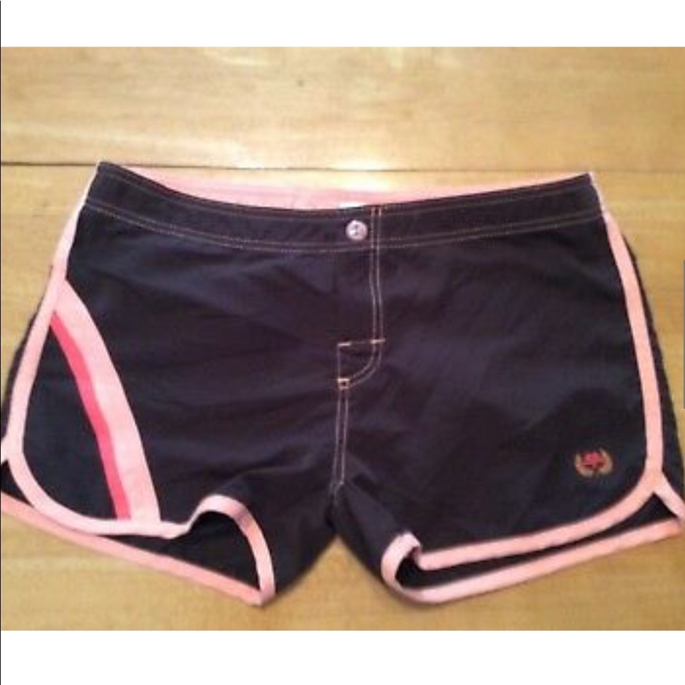 LOST Brown Orange Board Swim SHORTS Pocket 7